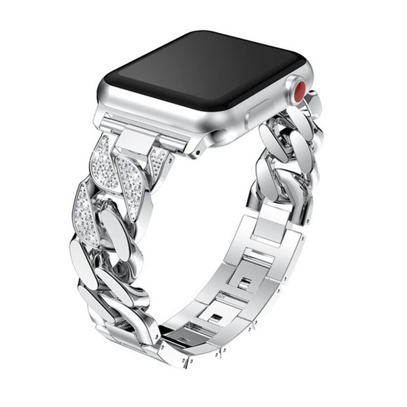 Luxury Premium Watch Strap Metal Band Diamond Chain Bracelet For Apple Watch - Picture 1 of 11
